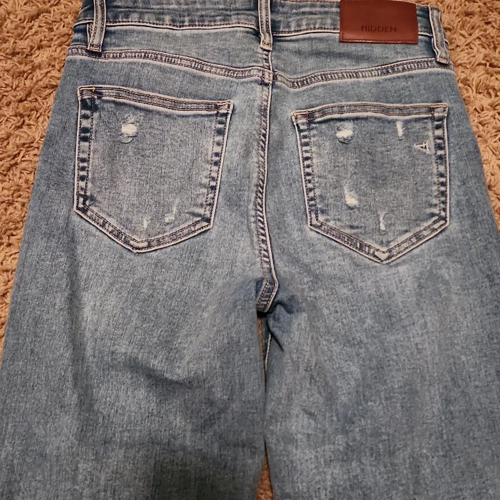 Hidden Distressed Blue Women's Flare Jeans Size 26 - Picture 5 of 10